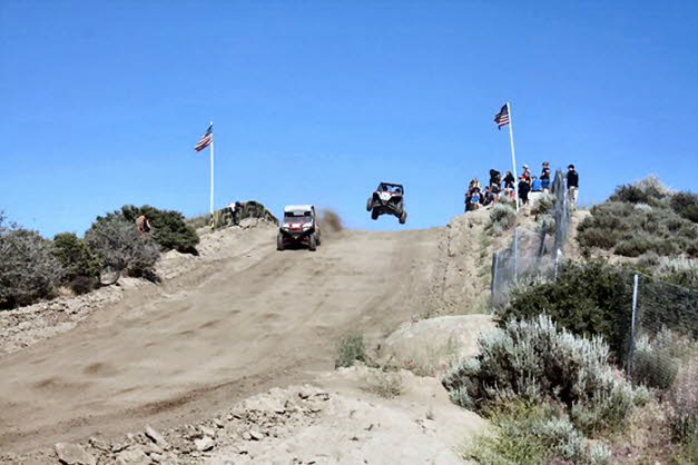 Blais in RZR jump at WORCS UTV Race