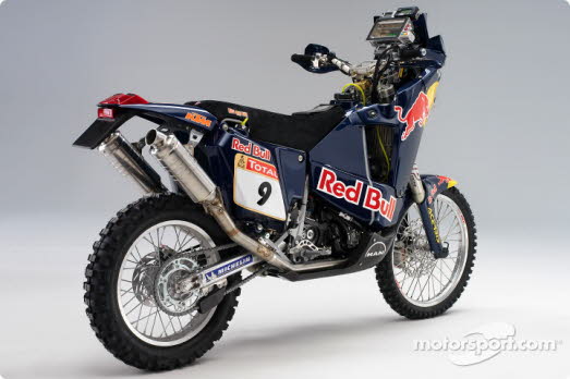 Chris' Bike Back View Dakar 2007