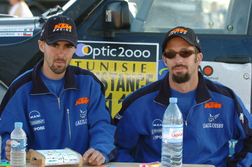 Chris and Andy relaxing and studying. 