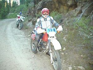 Mom riding Dual Sport