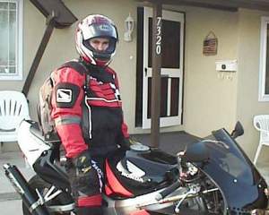 Chris Blais Ready for Work on CBR900RR.